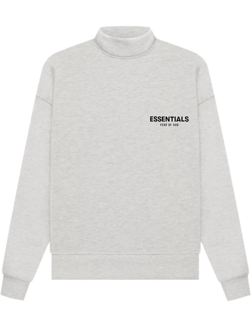 Fear of God Essentials Gray Mock Neck Oversized Sweatshirt Pullover Boxy Fit